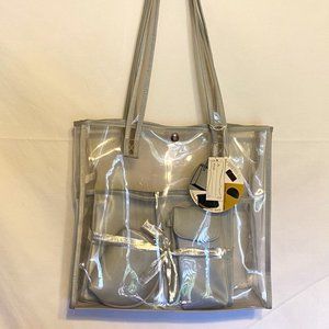 East End Accessories Tote Bag Double Handles w/2Cosmetic Bags & Eyeglass Case ~L